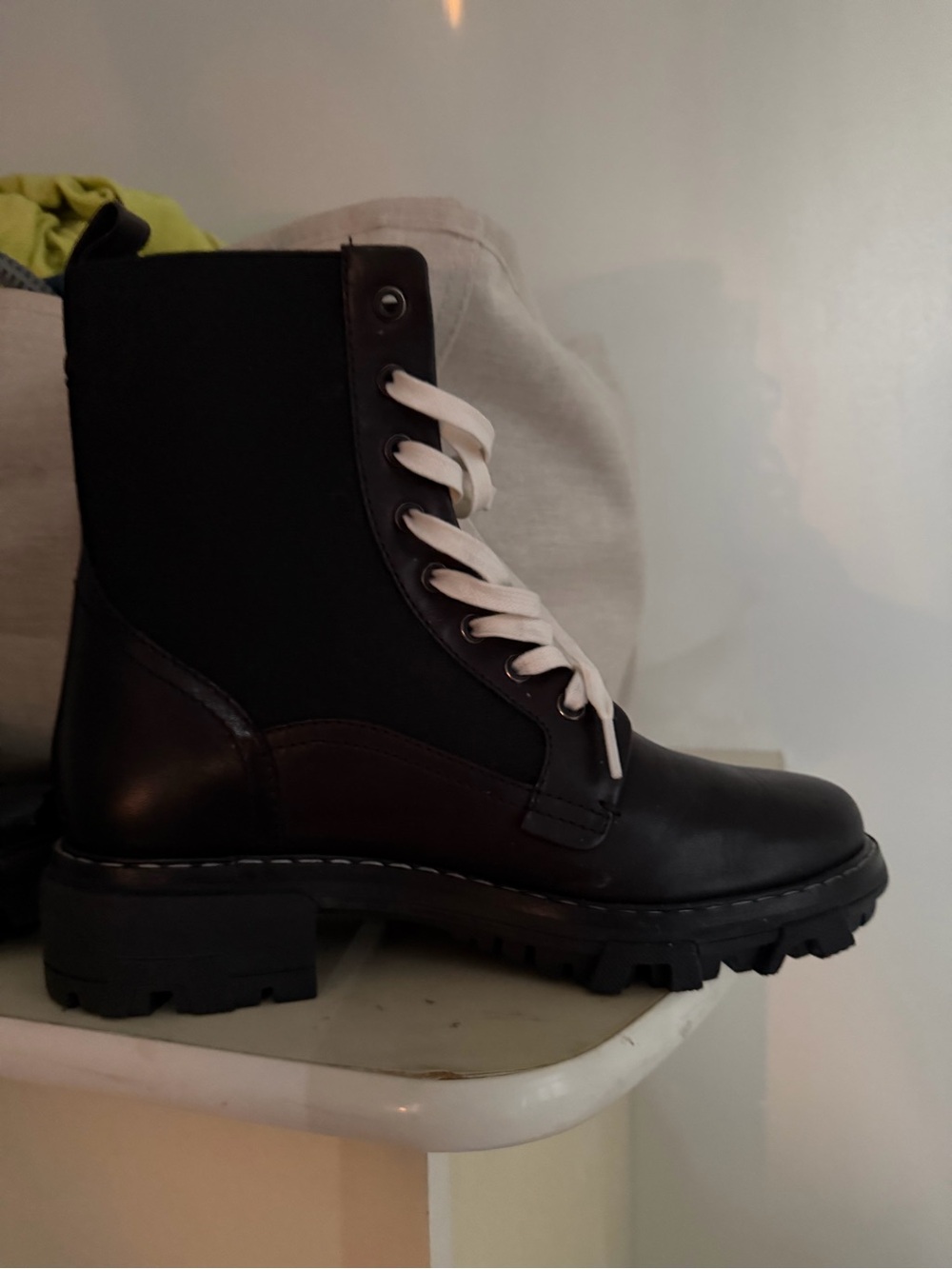 Black Lace-Up Combat Boots for Women - Classic Style rag & bone